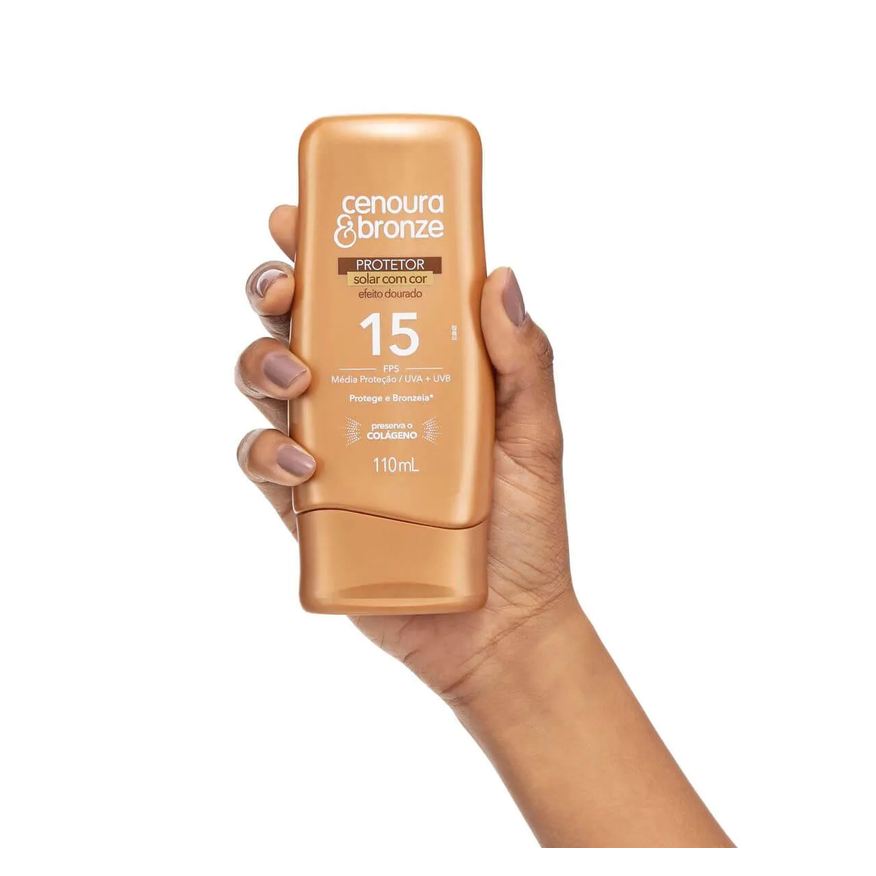 Solar Protetor Corporal FPS 15 Cenoura & Bronze Com Cor 110ml