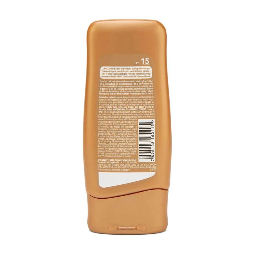 Solar Protetor Corporal FPS 15 Cenoura & Bronze Com Cor 110ml
