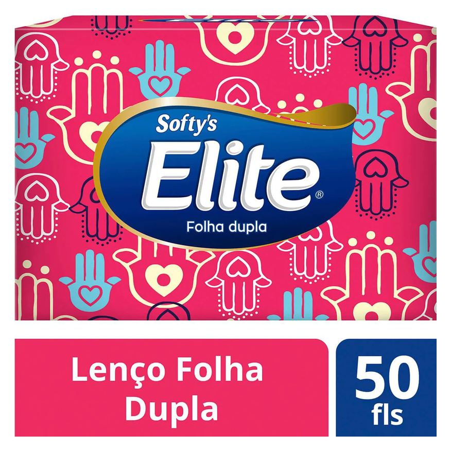 de Lenço Papel Softy's Elite Folha Dupla com 50 unidades