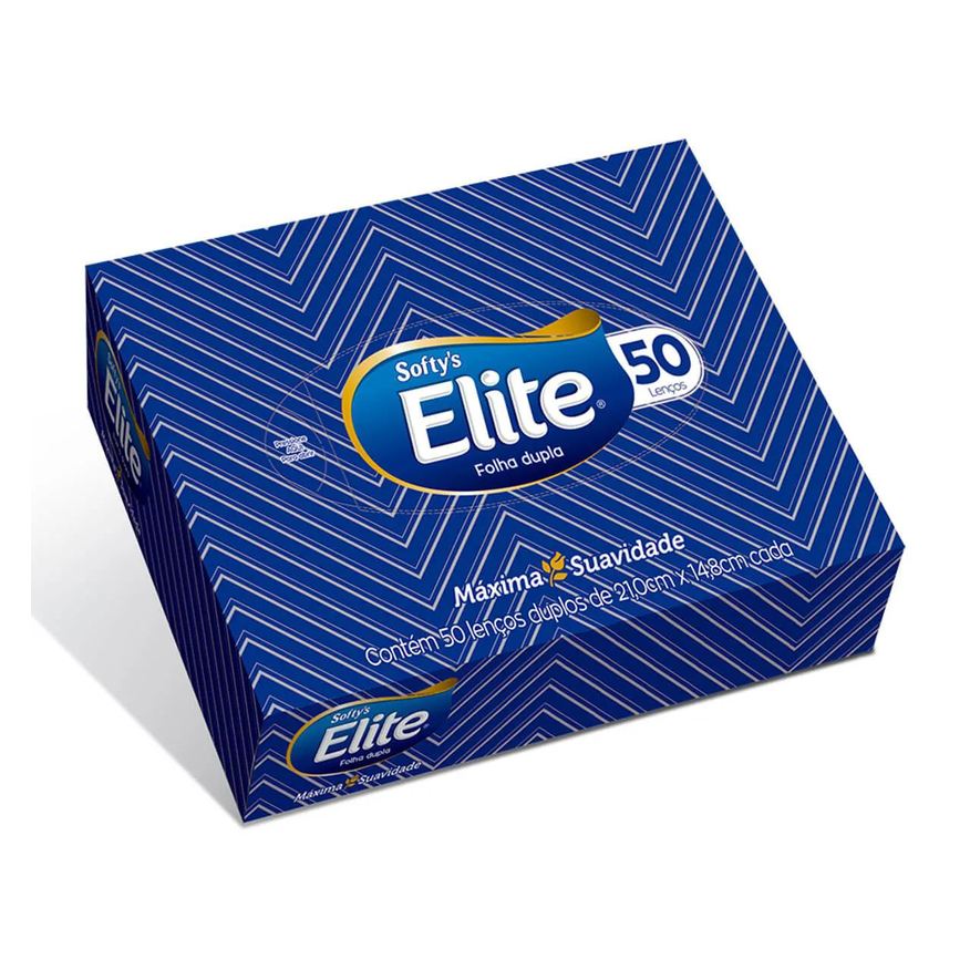 de Lenço Papel Softy's Elite Folha Dupla com 50 unidades