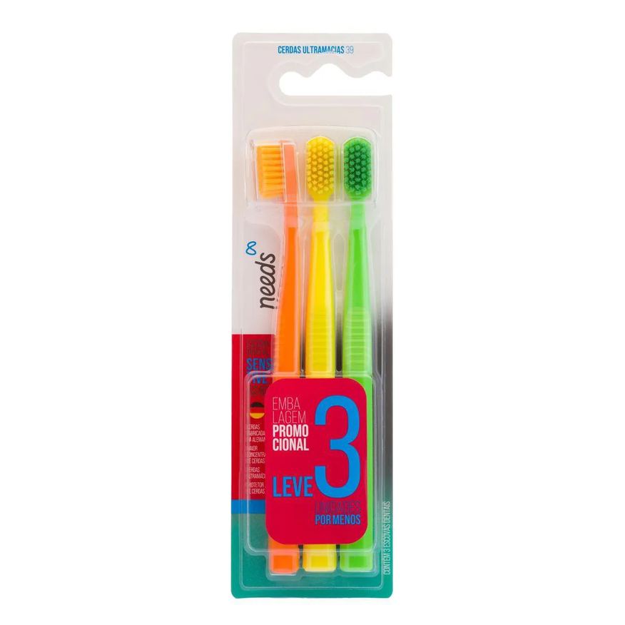 Needs Escova de Dente Sensitive 6240 Ultramacia 3 Unidades