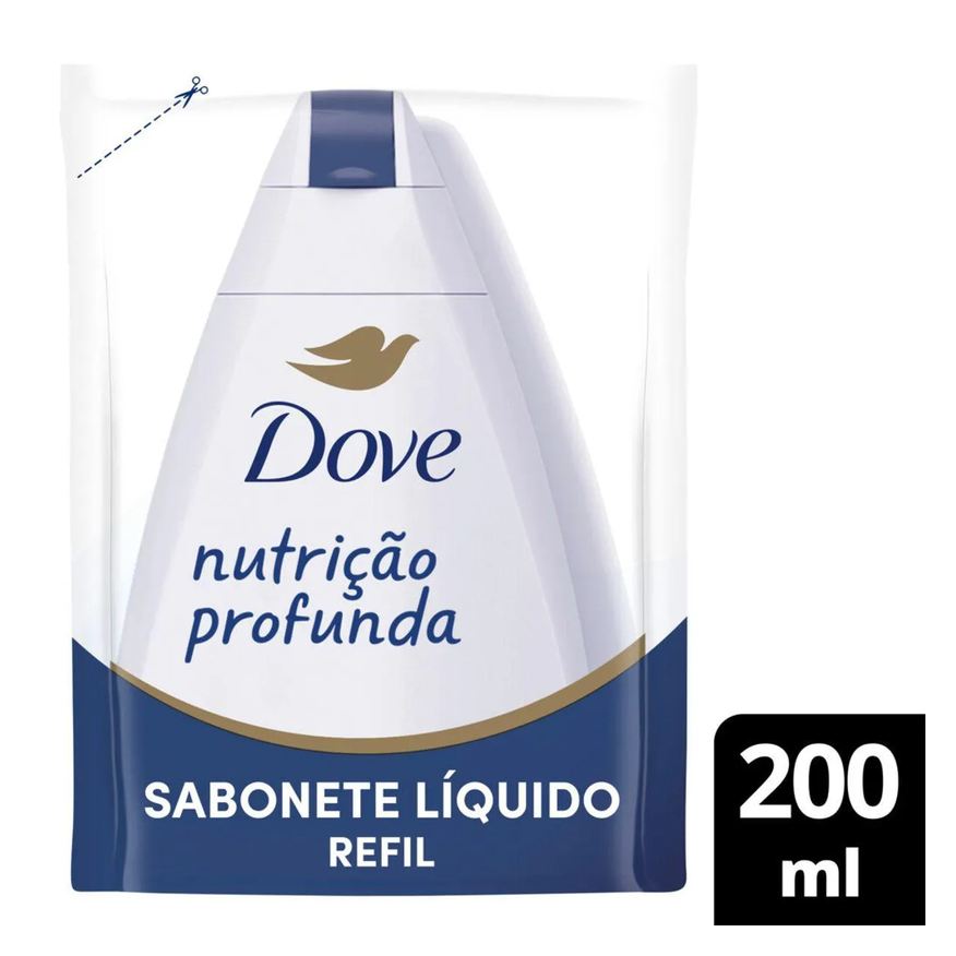 Dove Refil Sabonete Líquido Corporal Nutrição Profunda com 200ml