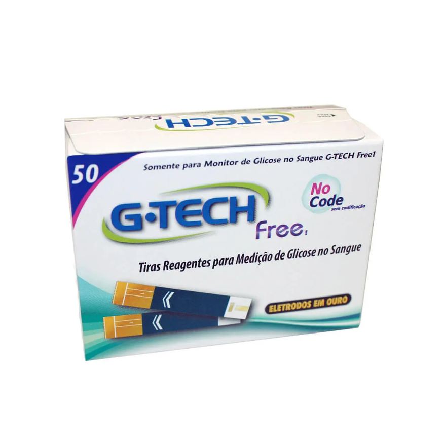 G-Tech Tiras Reagentes para Medição de Glicose Free1 50 unidades