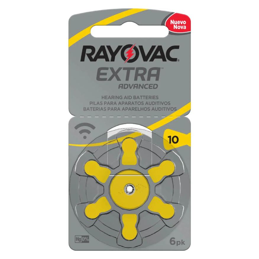 Rayovac Pilha para Aparelho Auditivo 10 Extra Advanced com 6 unidades