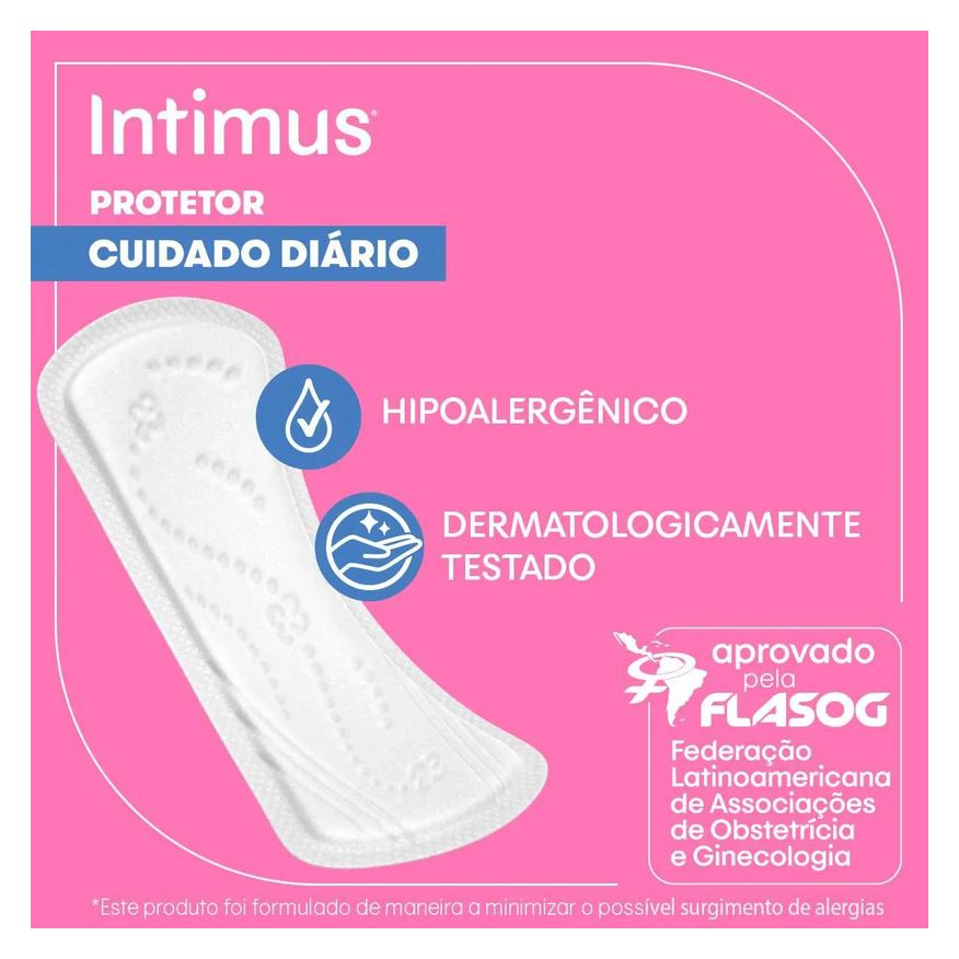Diário Protetor Intimus Cuidado Diário com 80 Unidades
