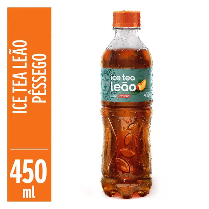 Leao Fuze Chá Gelado Leão Fuze Sabor Pêssego com 450ml