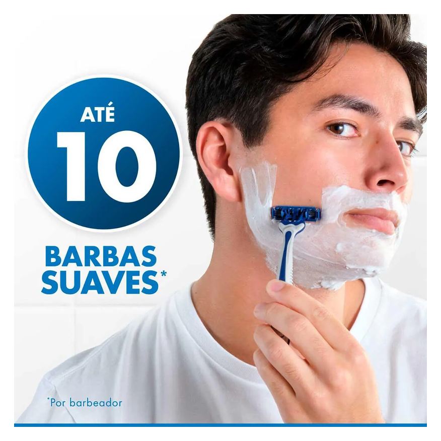 Gillette Aparelho de Barbear Descartável Prestobarba 3 com 4 unidades