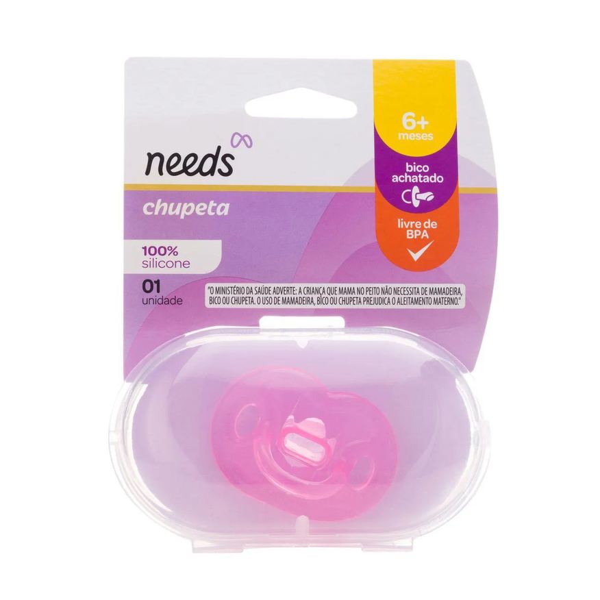 Needs Chupeta de Silicone Tamanho 2 Rosa - 1 unidade