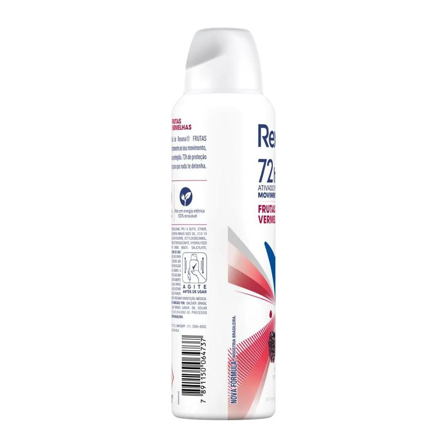 Rexona Desodorante Antitranspirante Aerosol Frutas Vermelhas Feminino 72h 150ml