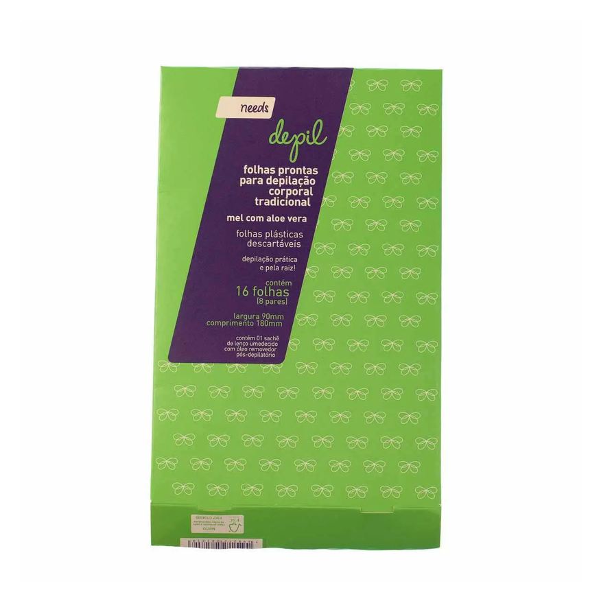 Needs Folha Depilatória Corporal Depil Mel 16 Folhas