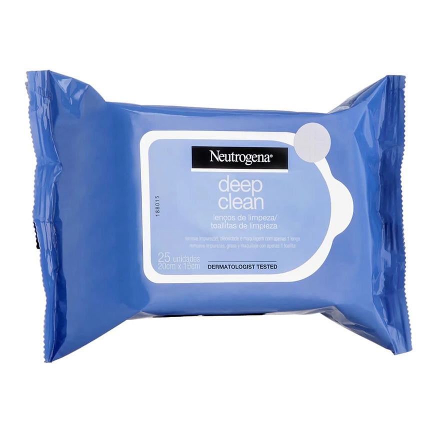 Neutrogena Lenço Demaquilante Deep Clean com 25 unidades