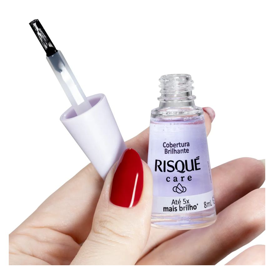 para Brilho Unhas Risqué Care Cobertura Brilhante 8ml