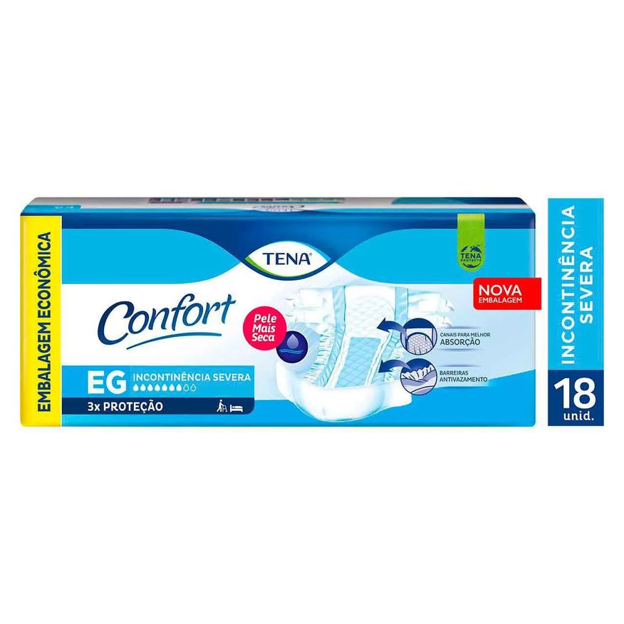 Tena Fralda Geriátrica Confort EG 18 unidades