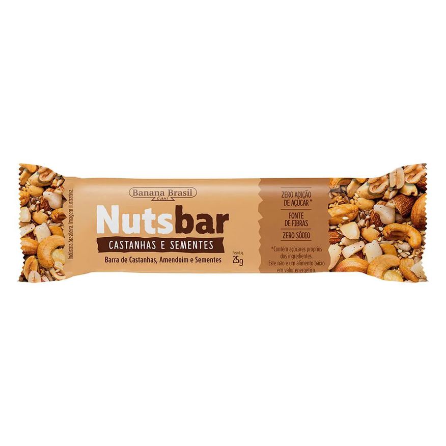 Nutsbar Barra de Cereal Sabor Castanhas e Sementes 25g