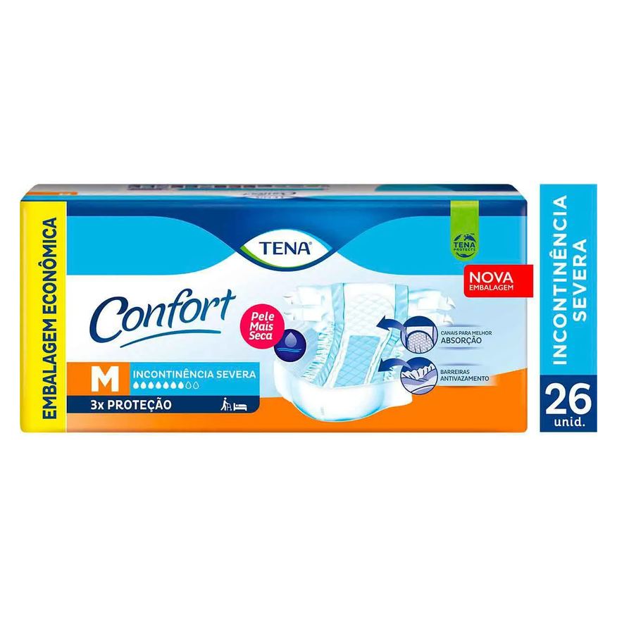 Tena Fralda Geriátrica Confort M 26 unidades