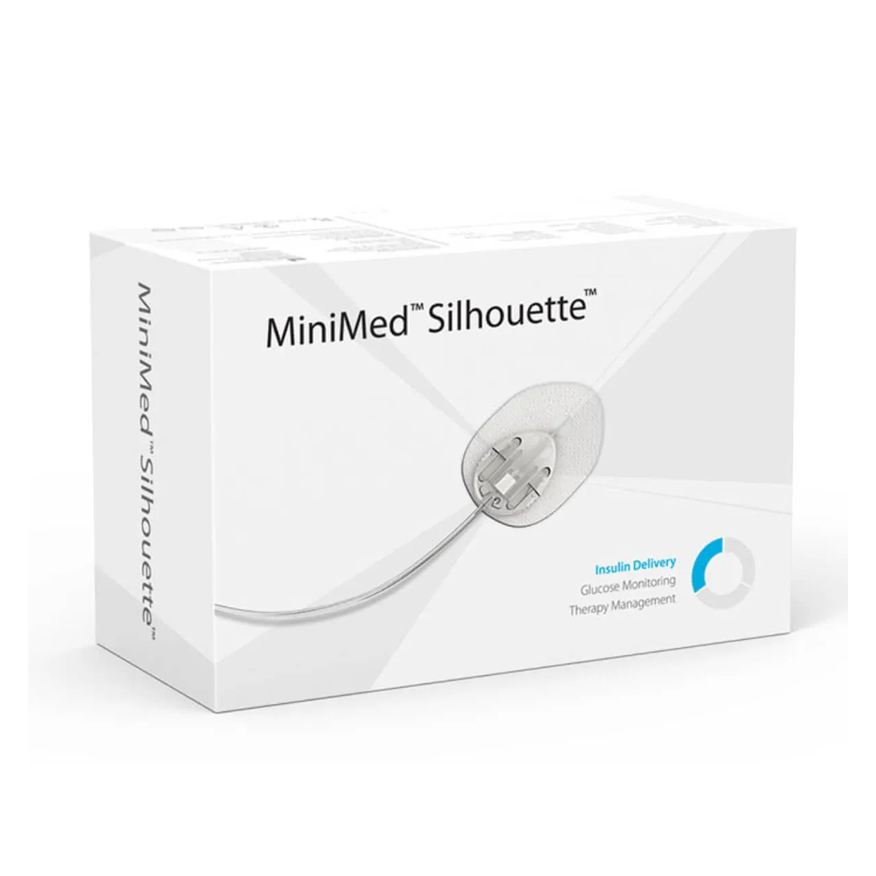 Medtronic Cateter MinimMed Silhouette MMT-382/MMT-382A com cânula de 13mm e tubo de 110cm com 10 unidades