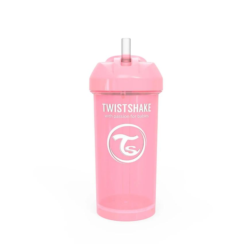 Twistshake Copo com Canudo Straw 6+ Meses Rosa 360ml