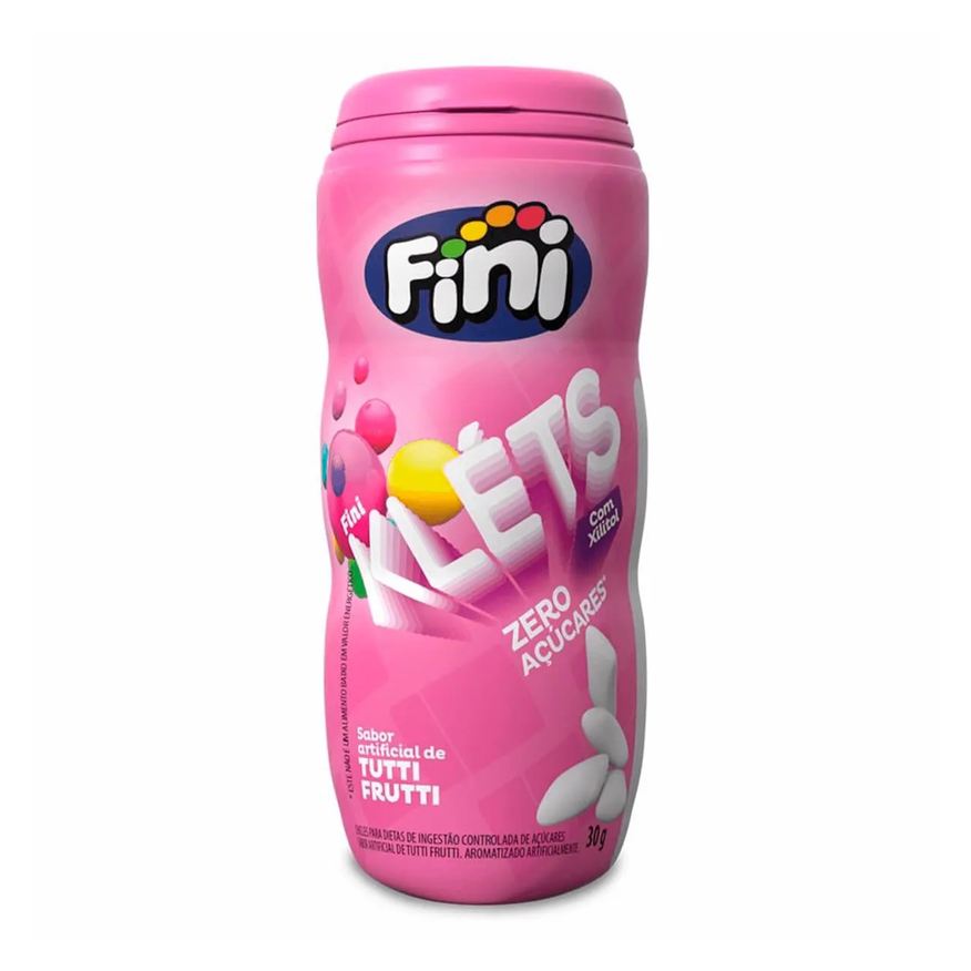 Fini Chiclete KlétsTutti-Frutti Zero Açúcar com 30g