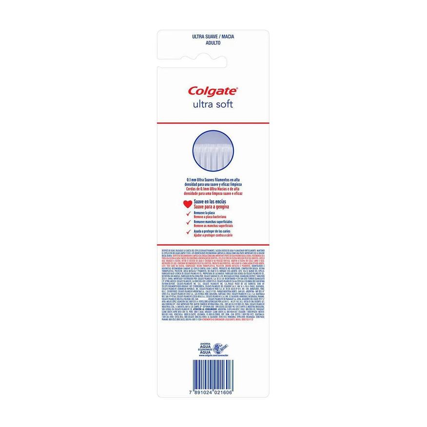 Colgate Escova de Dente Ultra Soft Ultra Macia com 3 unidades