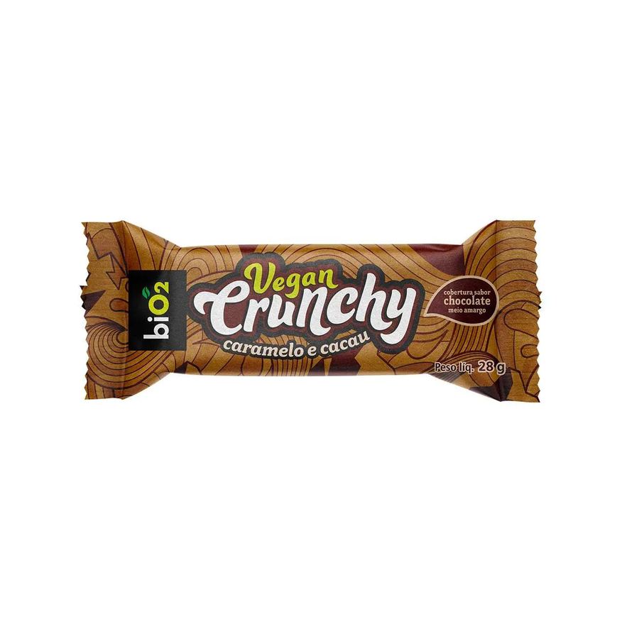 Bio 2 Barra de Cereal Bio2 Vegan Crunchy Caramelo e Cacau 28g
