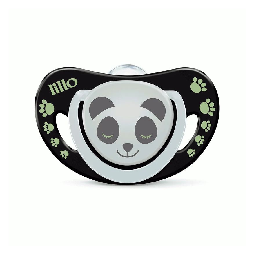 Lillo Chupeta Elegancy Glow Panda Tamanho 1 - RN a 6 meses com 1 unidade
