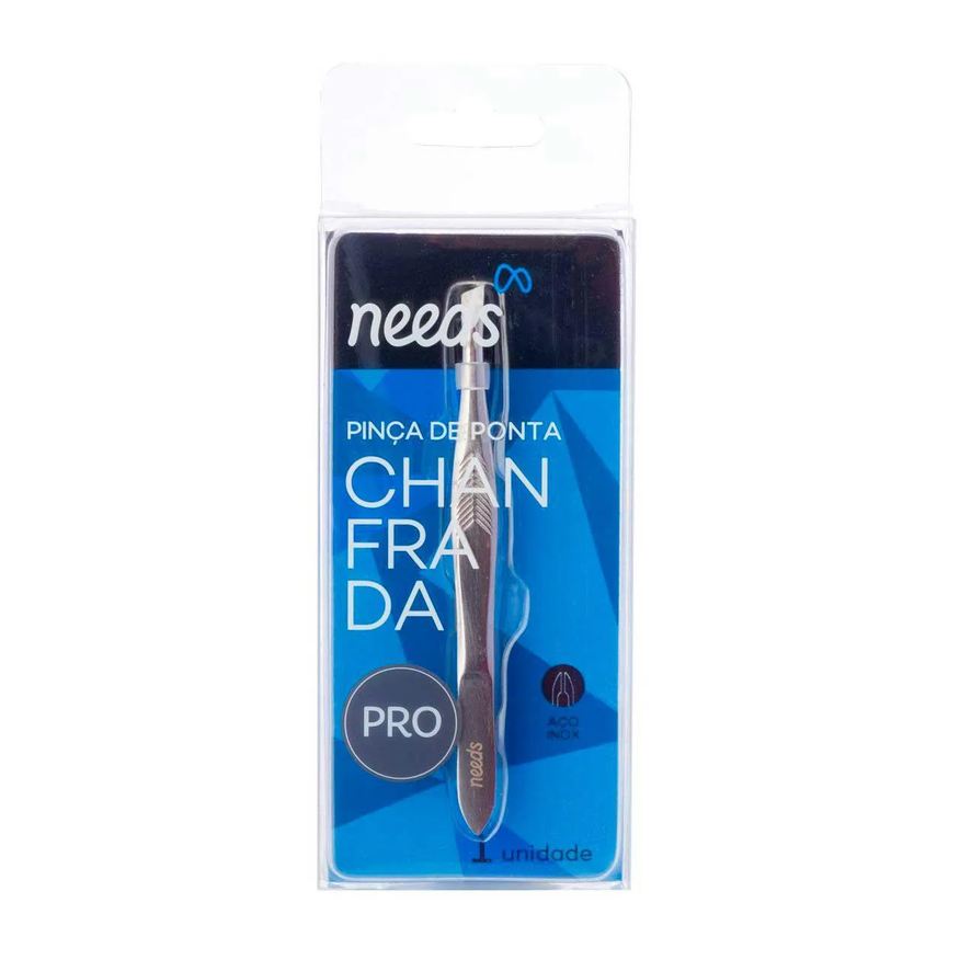 Needs Pinça de Ponta Chanfrada PRO Inox 1 Unidade