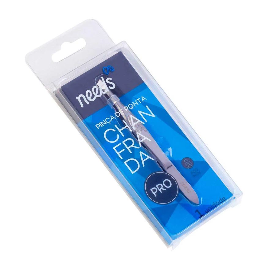 Needs Pinça de Ponta Chanfrada PRO Inox 1 Unidade