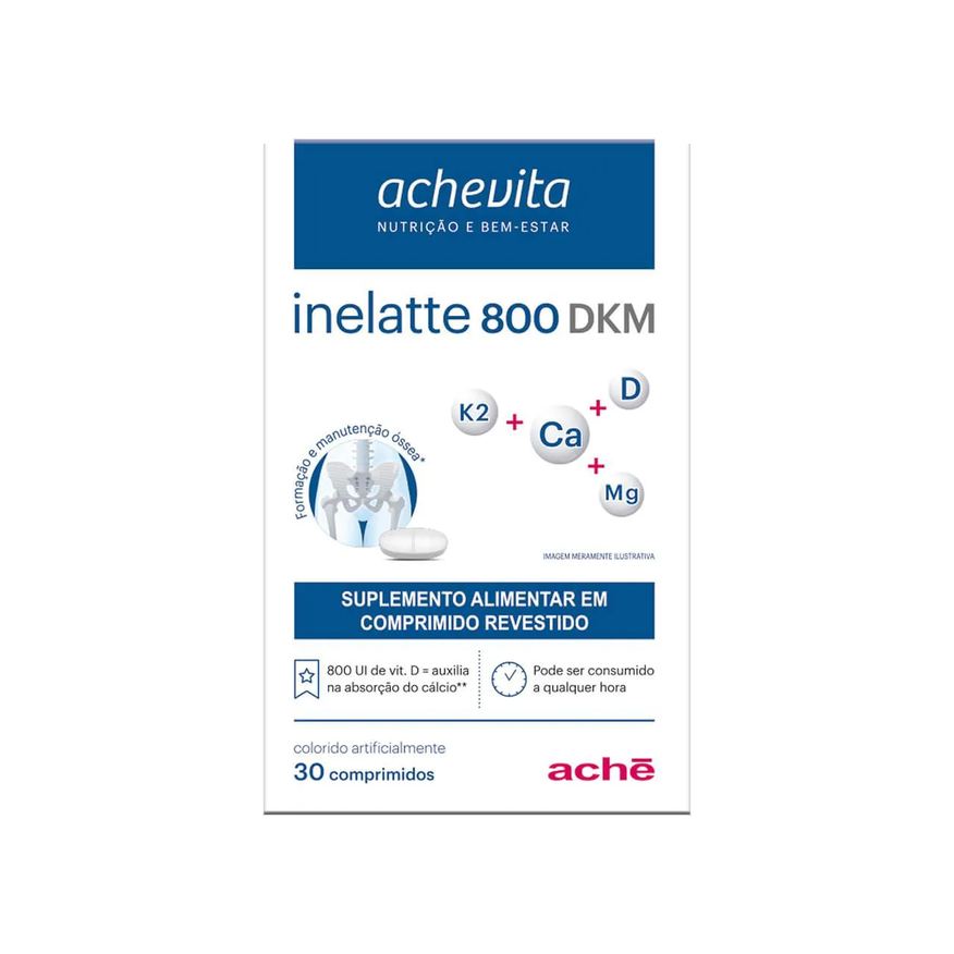 Inelatte Cálcio 800DKM 30 comprimidos