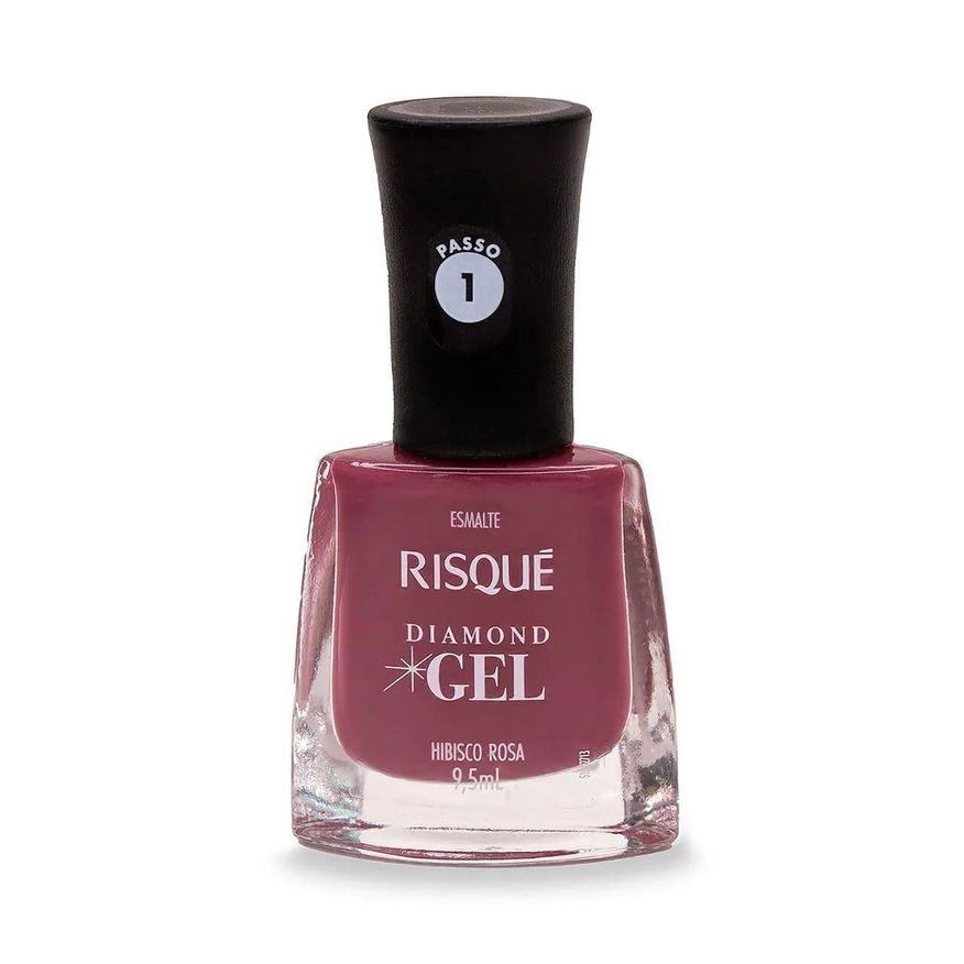 Risqué Esmalte Diamond Gel Hibisco Rosa Hipoalergênico com 9,5ml