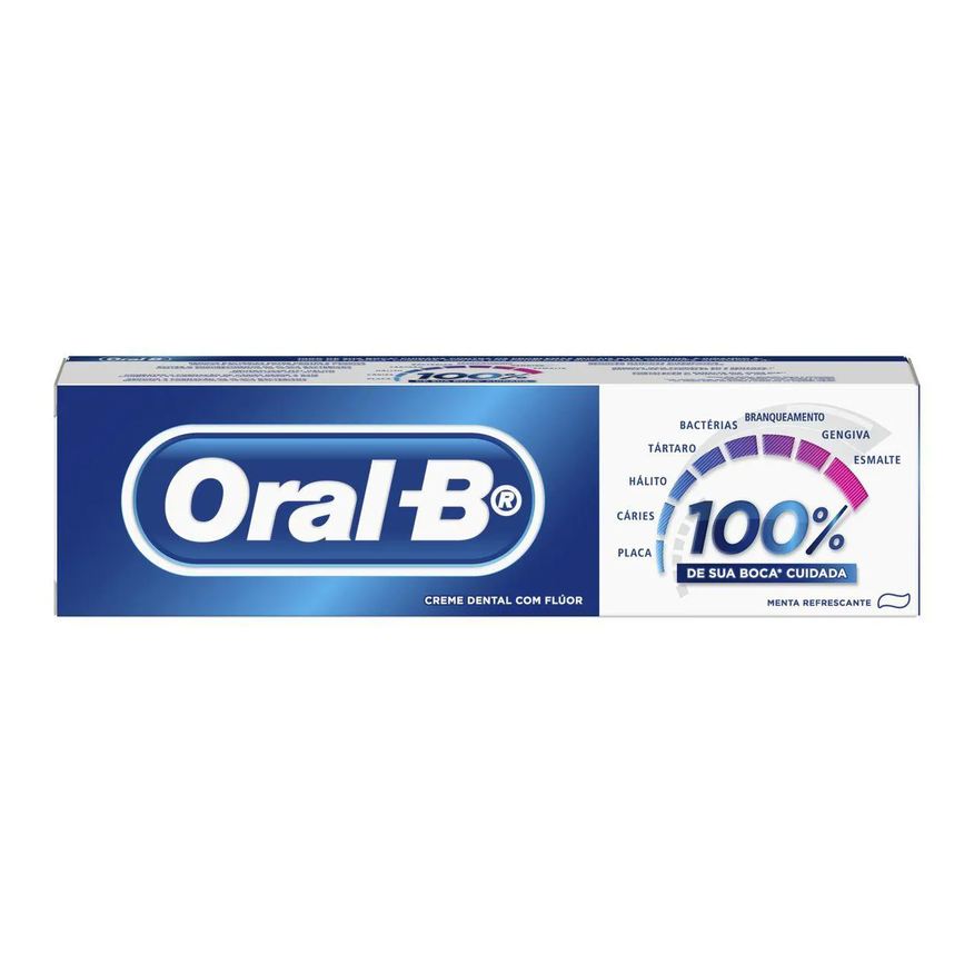 Oral-B Creme Dental 100% de Sua Boca Cuidada Menta 70g