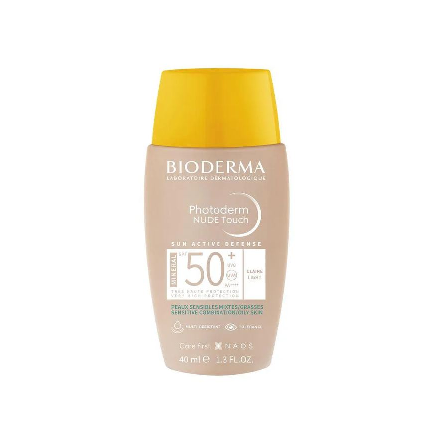 Bioderma Protetor Solar Facial Photoderm Nude Touch Mineral FPS 50+ Claro 40ml