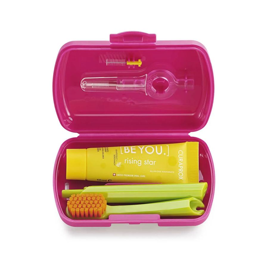 Viagem Kit Curaprox Escova de Dente 5460 + Escova Interdental + Pasta de Dente 10ml