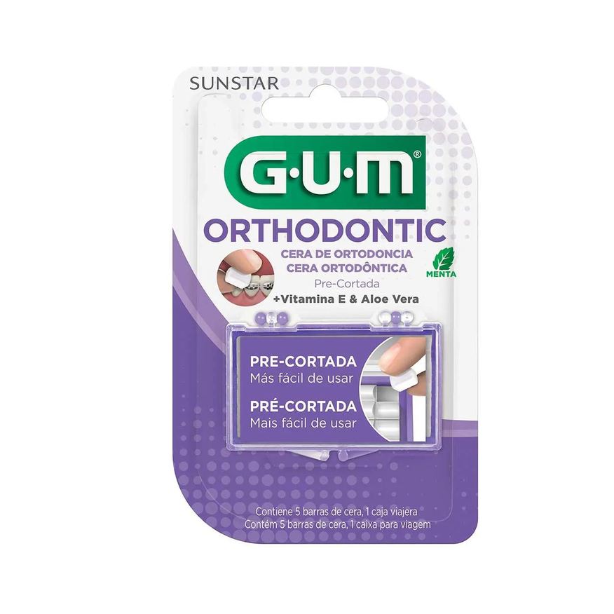 Ortodôntica Cera GUM Orthodontic Menta com 5 Barras