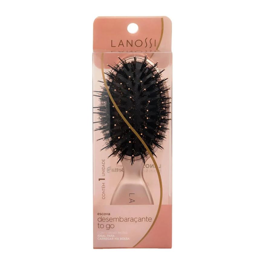 Lanossi Escova de Cabelo Rose Gold Mini - 1 unidade
