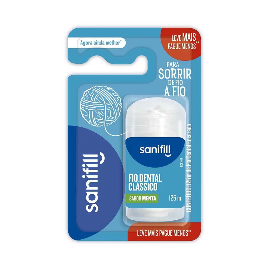 Dental Fio Sanifill Clássico com 125 metros