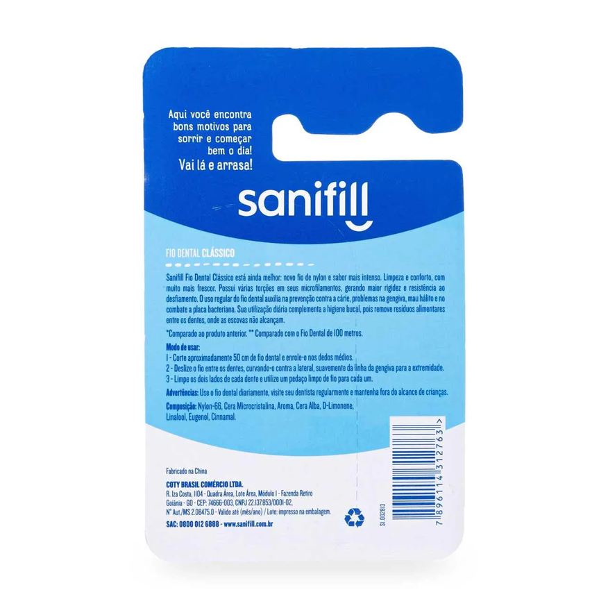 Dental Fio Sanifill Clássico com 125 metros