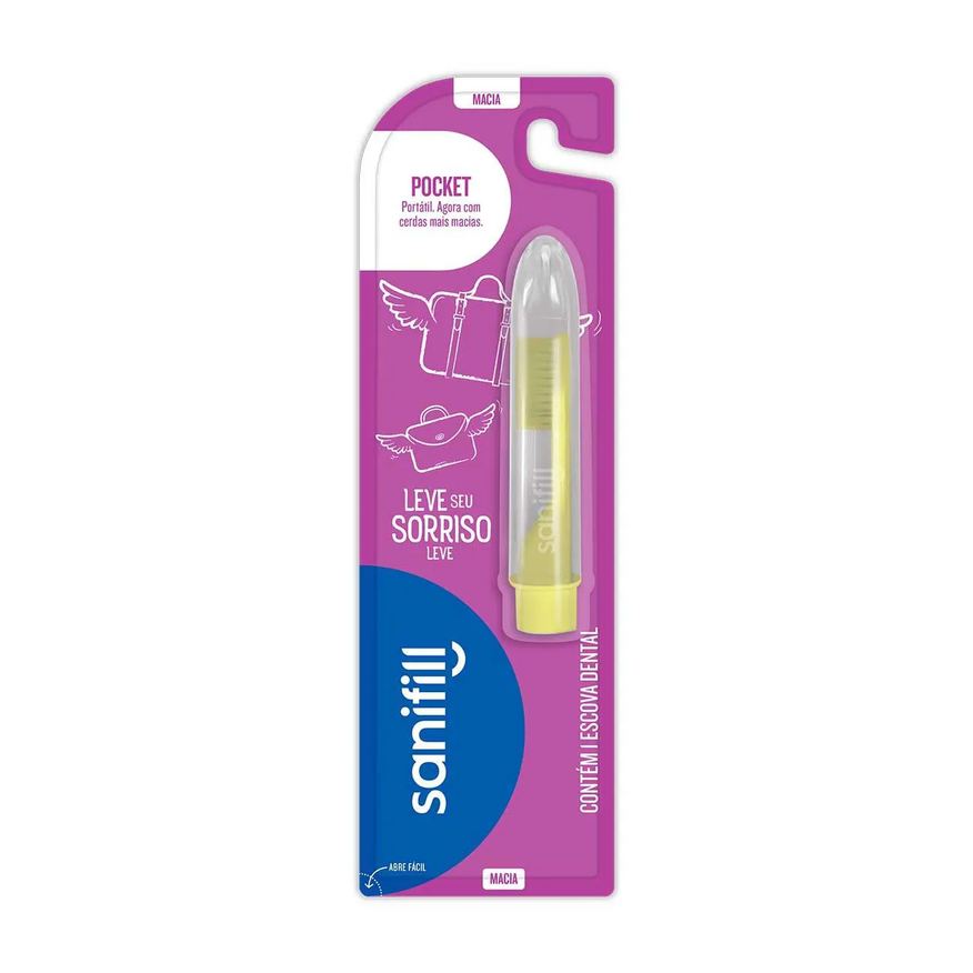 de Escova Dente Sanifill Pocket Macia 1 unidade