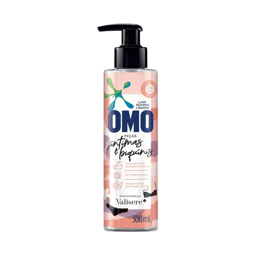 OMO Sabão Lava-Roupas Líquido Roupas Íntimas & Biquínis com 300ml