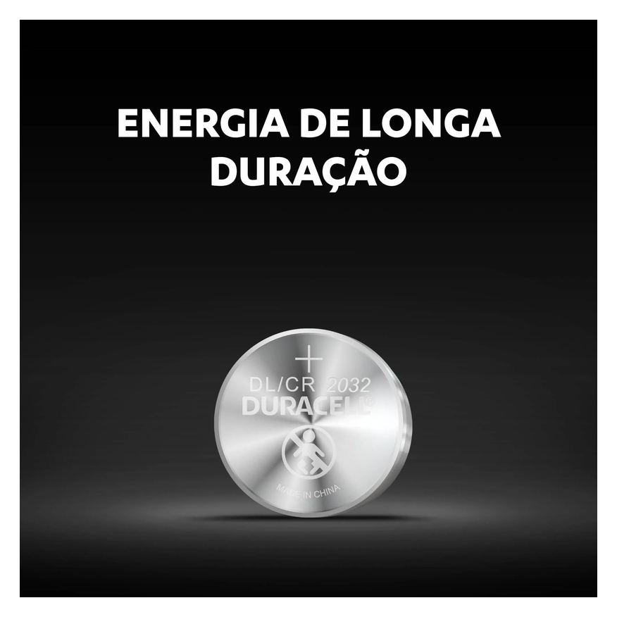 de Pilha Lítio Duracell Tipo Moeda Bateria CR2032 2 unidades