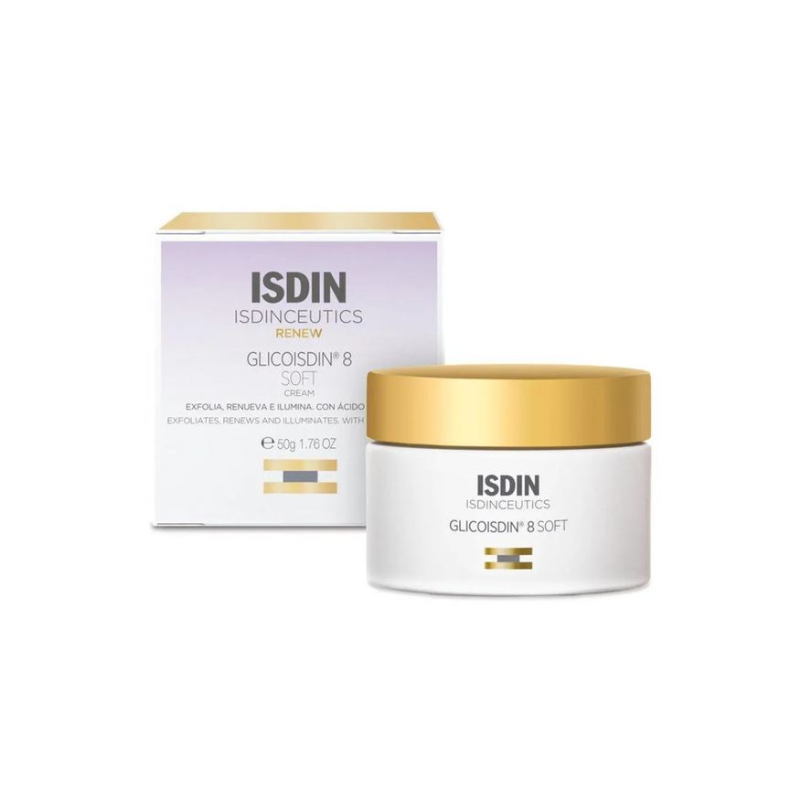 Isdinceutics Creme Facial Efeito Peeling Glicoisdin 8 Soft com 50g