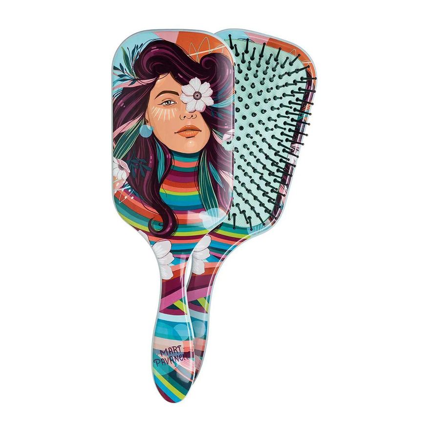 Big Universo Escova de Cabelo Belliz Florescer Raquete - 1 unidade