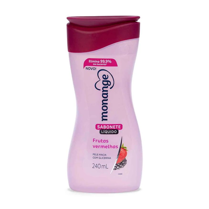 Monange Sabonete Líquido Frutas Vermelhas com 240ml