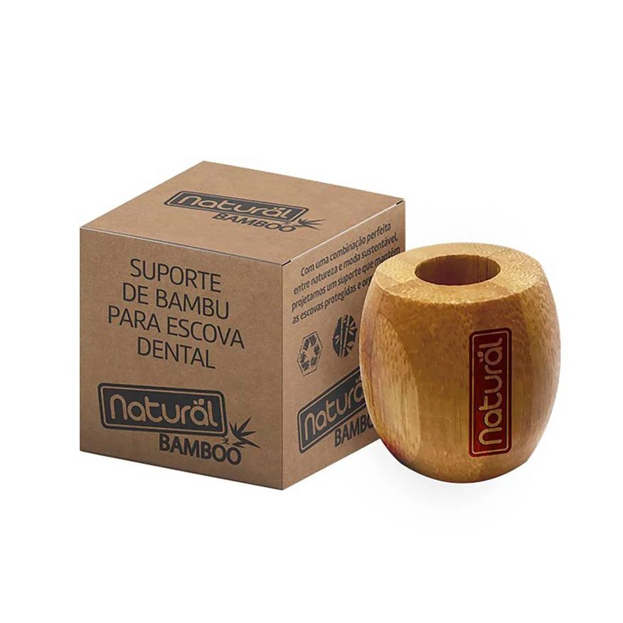 Natura Suporte de Bambu para Escova de Dente Natural Bamboo com 1 Unidade