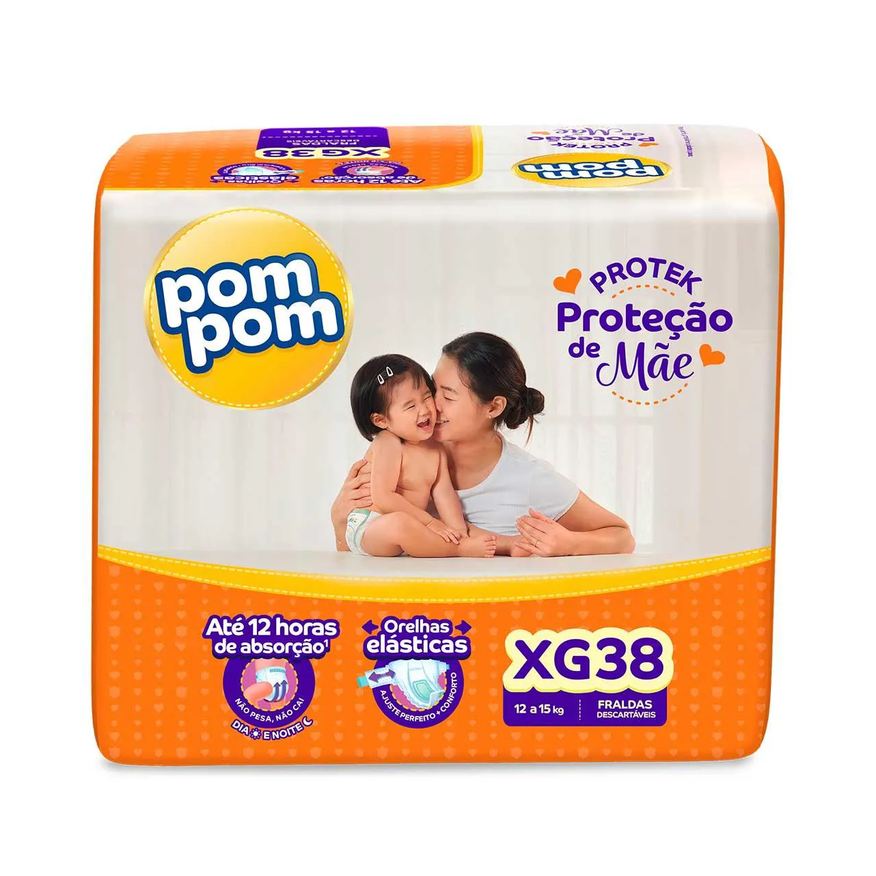 Chá Kit de Bebê Pom Pom Fralda XG com Talco e Sabonete