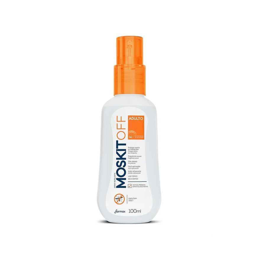 de Repelente Inseto Adulto Moskitoff com DEET Spray 100ml