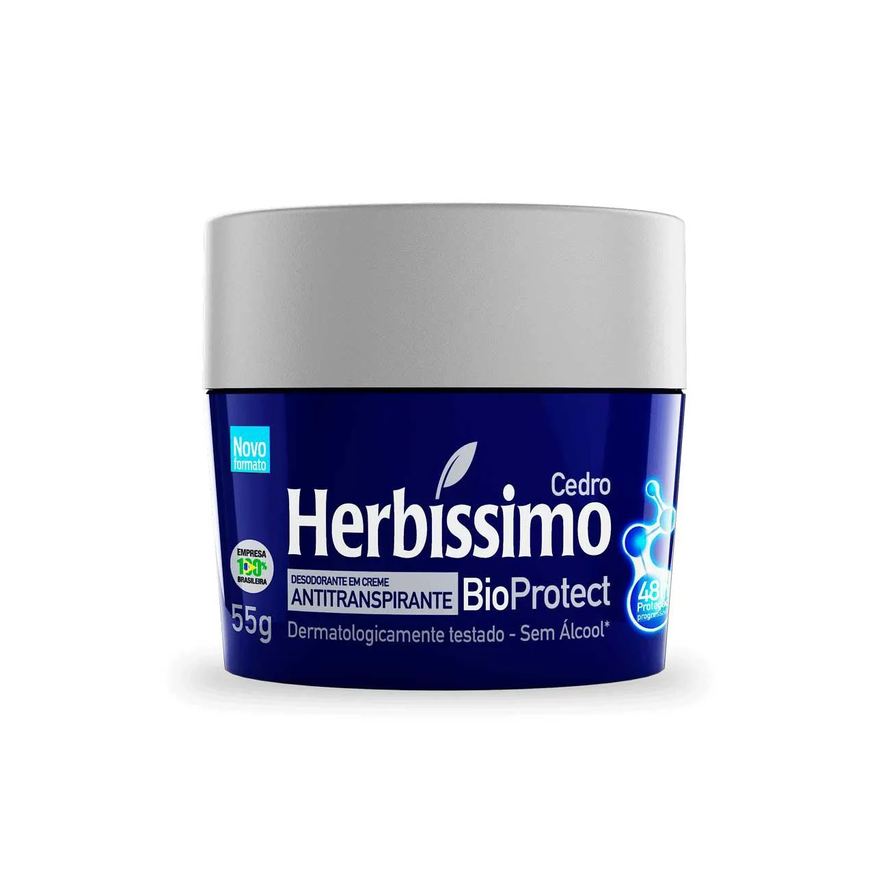 Herbíssimo Desodorante Antitranspiratne Creme BioProtect Cedro 48h 55g