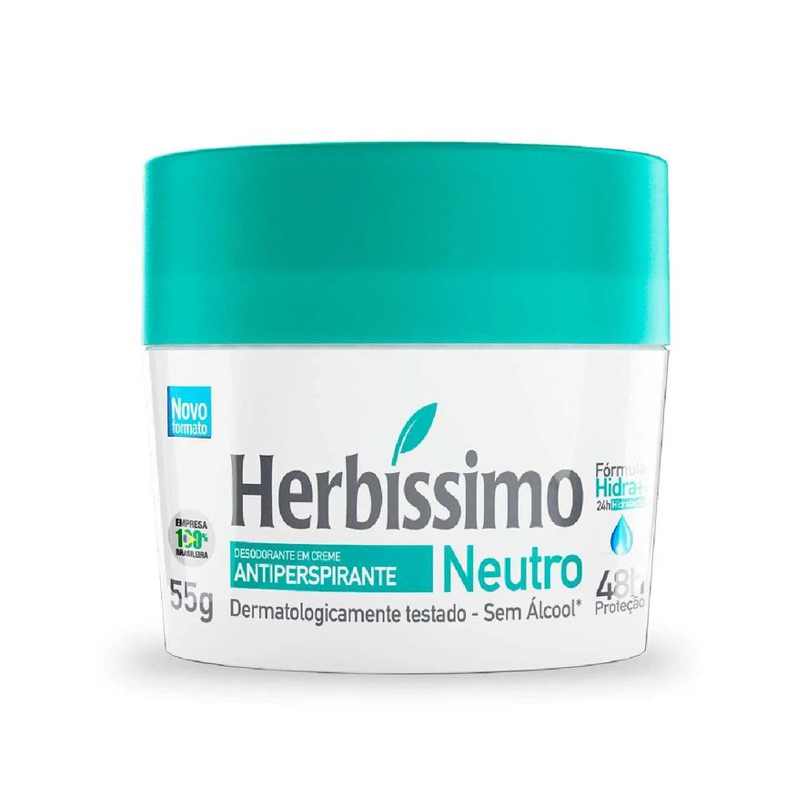 Antitranspirante Desodorante Creme Herbíssimo Care Rosa Mosqueta e Niacinamida 72h 55g
