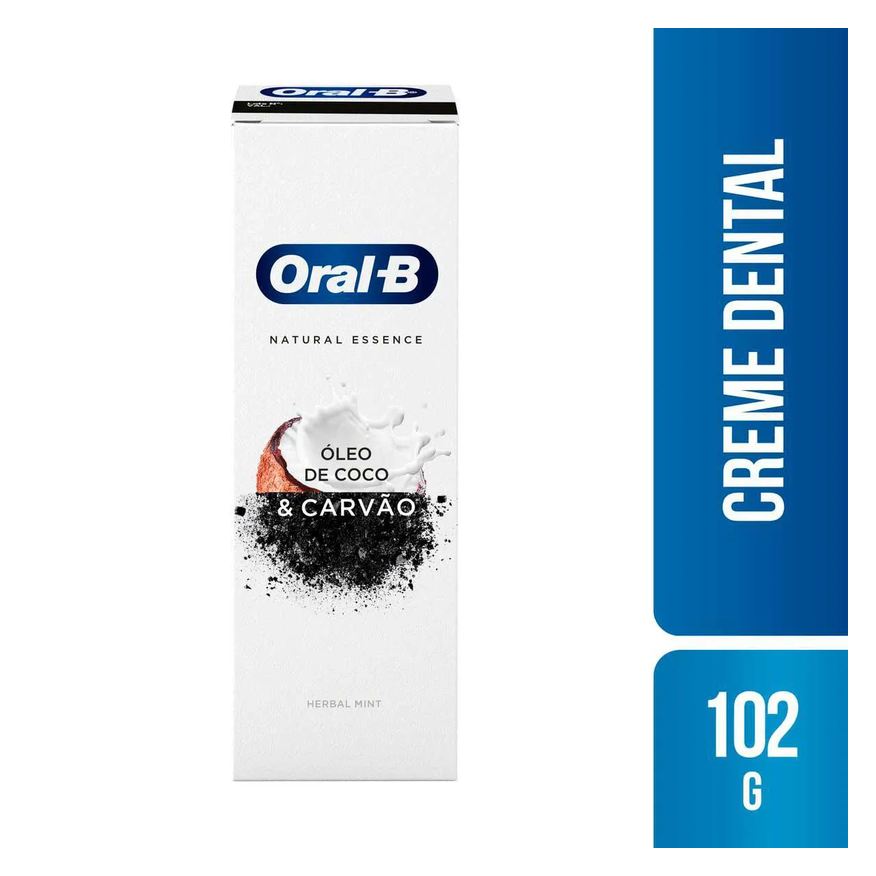 Oral-B Creme Dental Natural Essence Óleo de Coco e Carvão 102g
