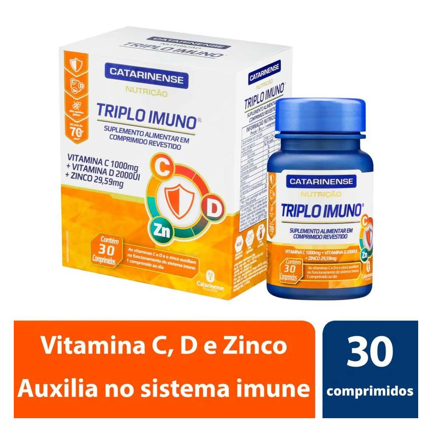 Triplo Imuno Vitamina C 30 comprimidos