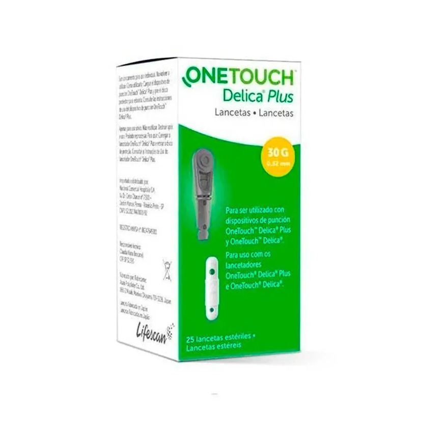 One Touch Lancetas OneTouch Delica Plus com 25 Unidades